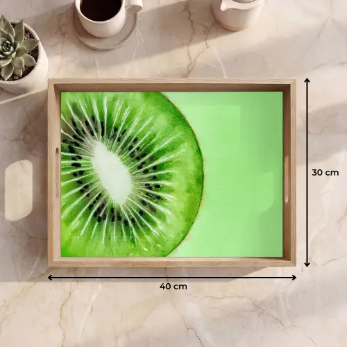 Kiwi - Groen - Fris Dienblad Rechthoek middel -USP_Formaat