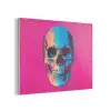 Neon - Blauw - Pop-art - Schedel PET vilt klein -3d