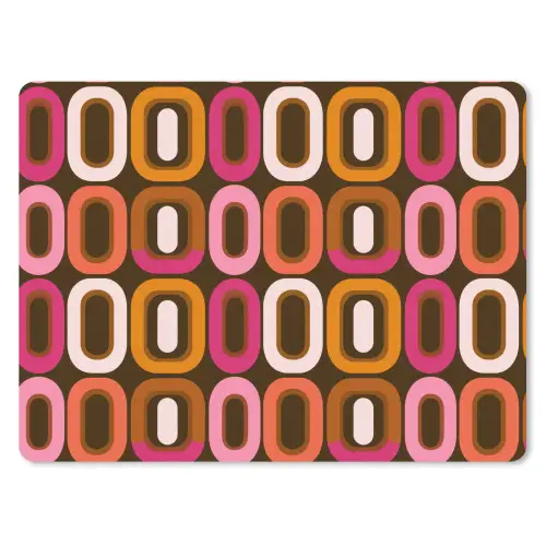 Modern - Retro - Kleurrijk muismat rubber klein 262 -3d