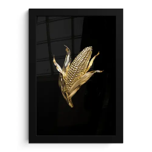 Mais - Eten - Goud - Zwart fotolijst zwart zonder passe partout klein -3d