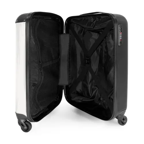Aap - Bruin - Waterverf - Dieren - Meiden - Jongens NBS - Handbagage koffer - Unisex middel -binnenkant