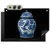 Pot - Delfts Blauw - Bloemen Inductie beschemer met haakjes klein -3d