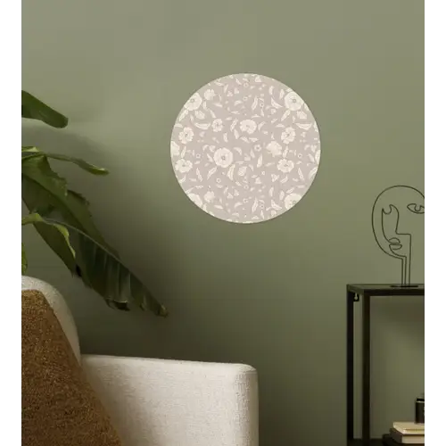 Bloemen - Blaadjes - Patroon Wandcirkel behangsticker klein 186 -sfeer2