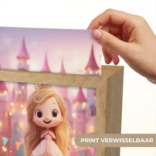 Prinses - Roze - Kasteel Light Box met kabel (Kinderlampje) klein -USP_websiteprintNL