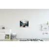 Hert - Winter - Hertenkop - Sneeuw - Gewei textielposter latten blank klein -kinderkamer