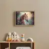 Paard - Bloemen - Vlinders Light Box met batterij (Wandlamp kind) middel -sfeer2_kind