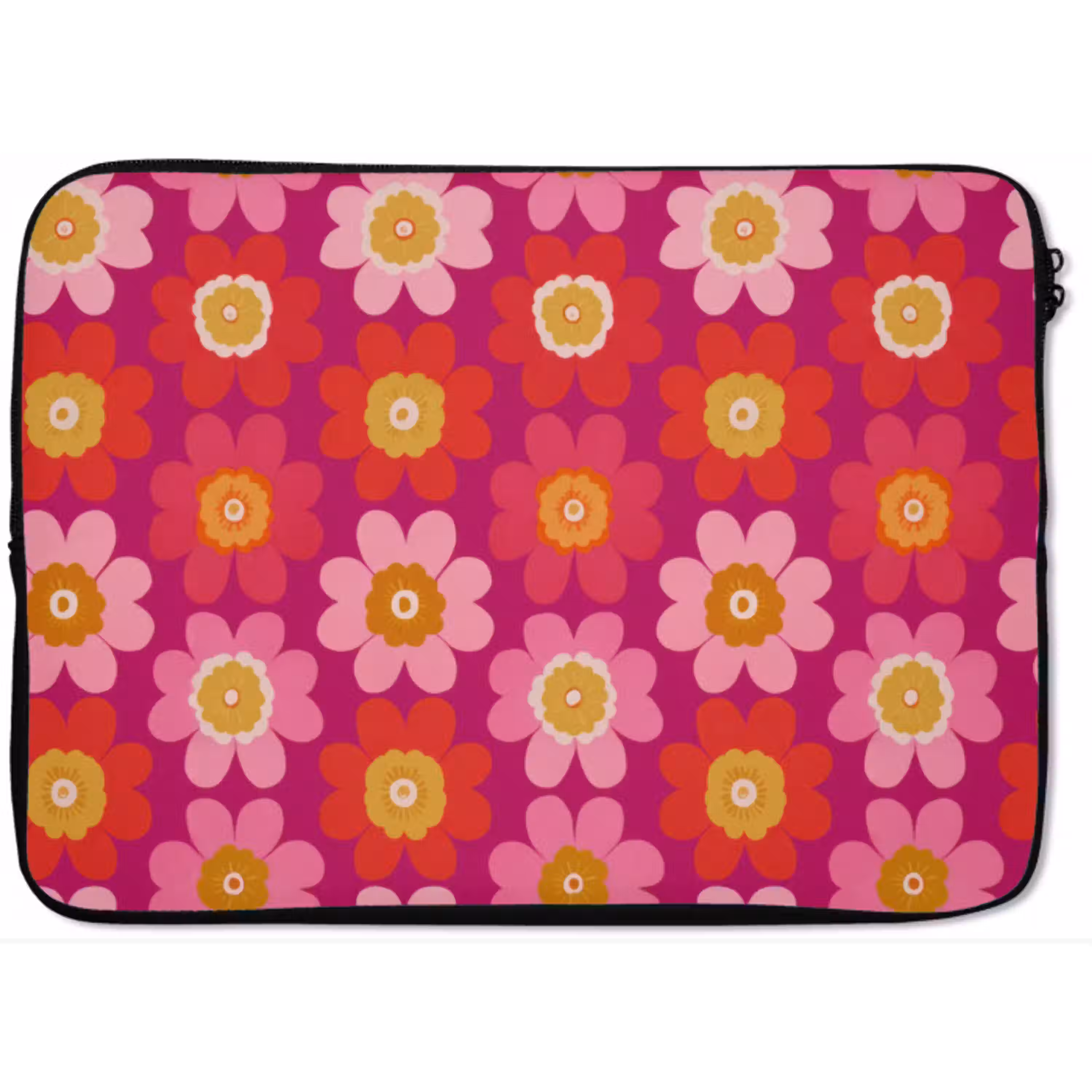 Bloemen - Retro - Kleurrijk laptophoes neopreen klein 279 -zkaufland3dotto