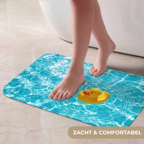 Badeend - Dobberen - Blauw Badmat klein -USP_ZachtNL