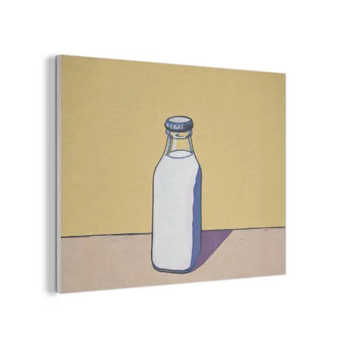 Glazen - Fles - Illustratie - Melk PET vilt klein -3d