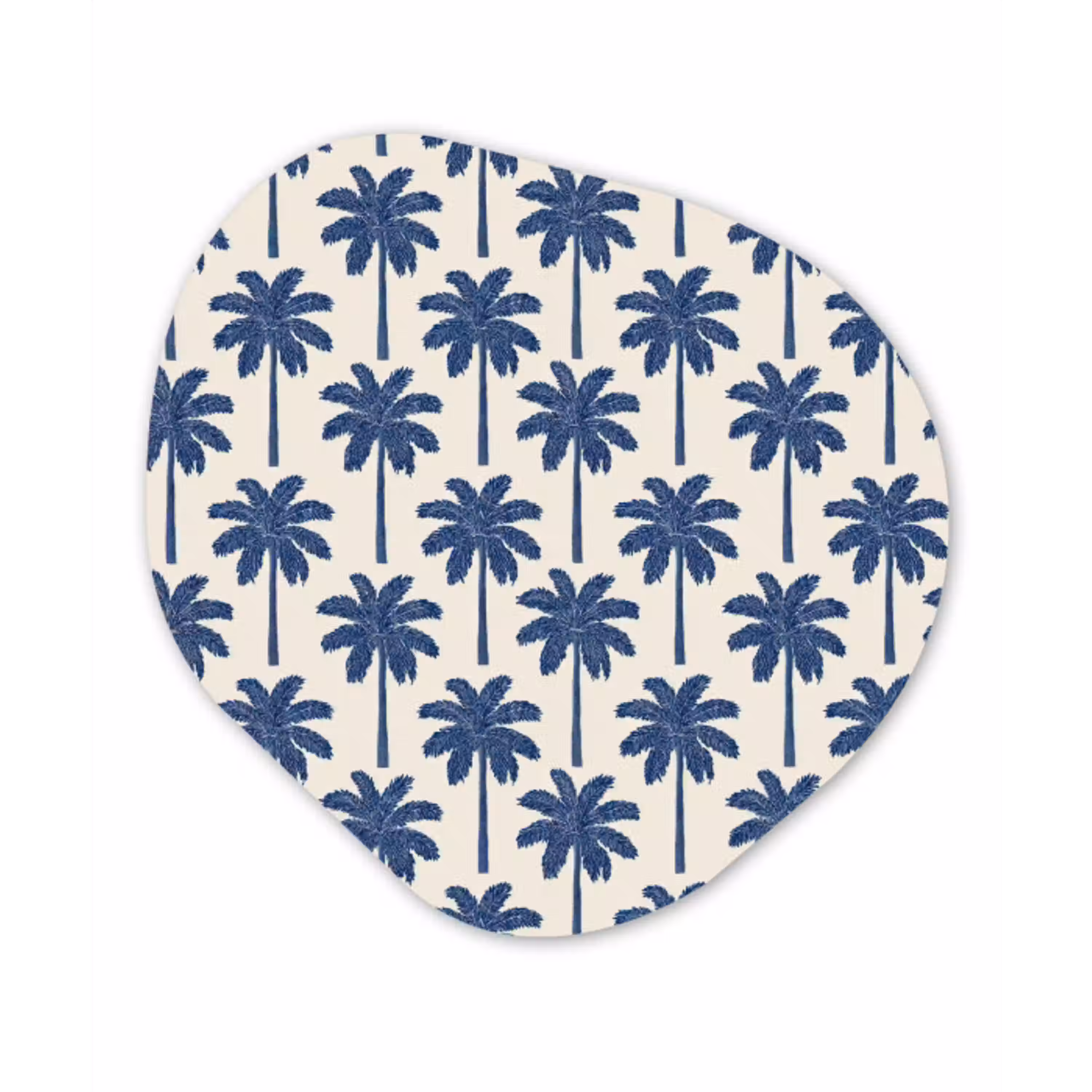 Symmetrisch - Palm - Blauw Wandcirkel Organisch Forex 3mm klein 629 -3d
