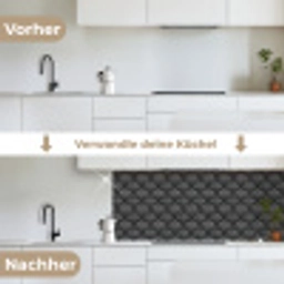 Waaier - Motief - Grijs keuken achterwand 2 middel 871 -voor-na_DE