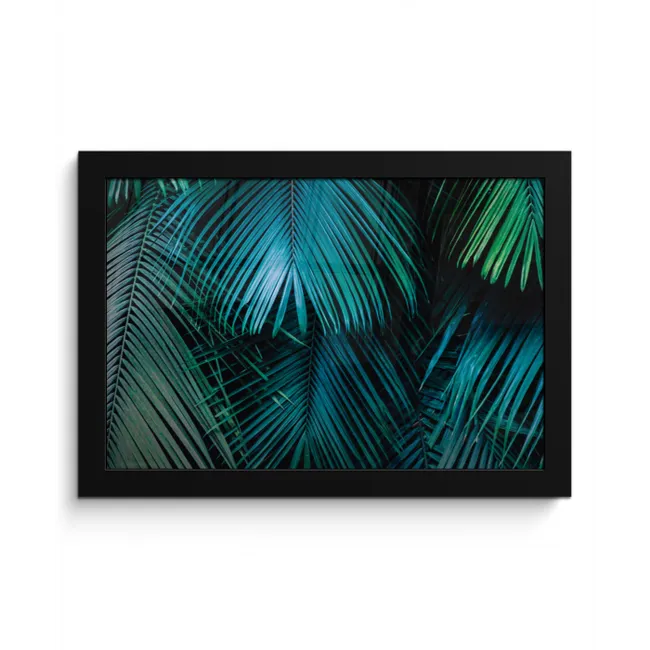 Bladeren - Tropisch - Jungle fotolijst zwart zonder passe partout klein -3d