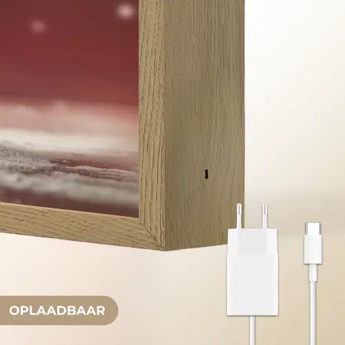 Rode - Velvet - Taart - Eten Light Box met batterij (Wandlamp) middel -USP_websiteoplaadbaarNL