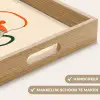 Oranje - Theepot - Bloemen - Bladeren Dienblad Rechthoek middel -USP_HandgreepNL