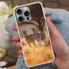 Zebra's - Savannelandschap - Gras Hoesje iPhone 16 Pro Max met koord klein -sfeer3