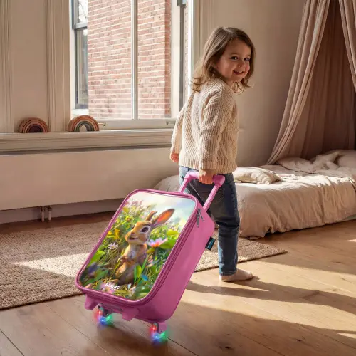 Kareltje konijn Kinderkoffer - Roze klein -sfeer1