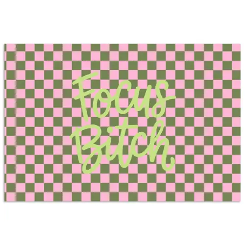 Focus - Vakken - Roze poster papier klein -3d