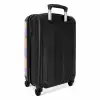 Squares - Paars/Oranje NBS - Handbagage koffer - Kinderen Unisex middel -achterkant