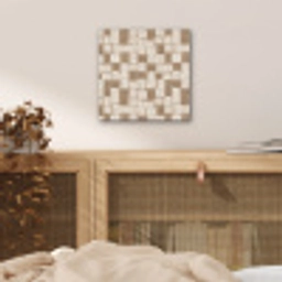 Blok - Patroon - Bruin aluminium wit klein 46 -sfeer3