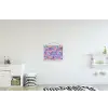 Regenbogen - Bloemen - Kleurrijk - Wolken textielposter latten blank klein -kinderkamer