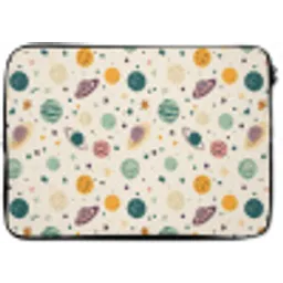 Planeten - Retro - Kleurrijk laptophoes neopreen klein 279 -zkaufland3dotto