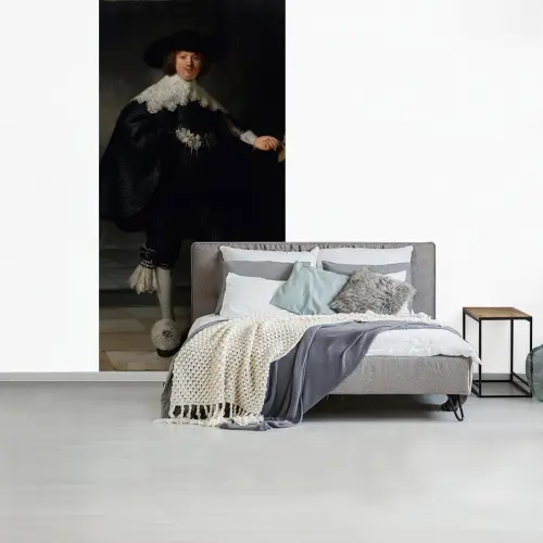 Het huwelijksportret van Marten Soolmans - Rembrandt van Rijn fotobehang vinyl groot -slaapkamer