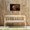 Kleur - Bloemen - Vintage - Bloemenvaas Tuinposter op houten frame 2 cm dik klein -sfeer4