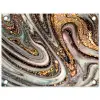 Marmerlook - Goud - Glitter - Luxe - Marmer - Wit tuinposter los doek klein -3d