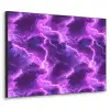 Paars - Bliksem - Wolken Textielframe zwart klein 947 -3d