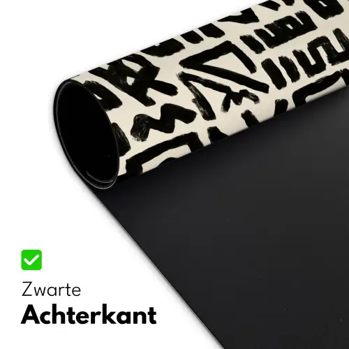 Geometrisch - Figuren - Zwart Muismat XXL klein 681 -sfeer2