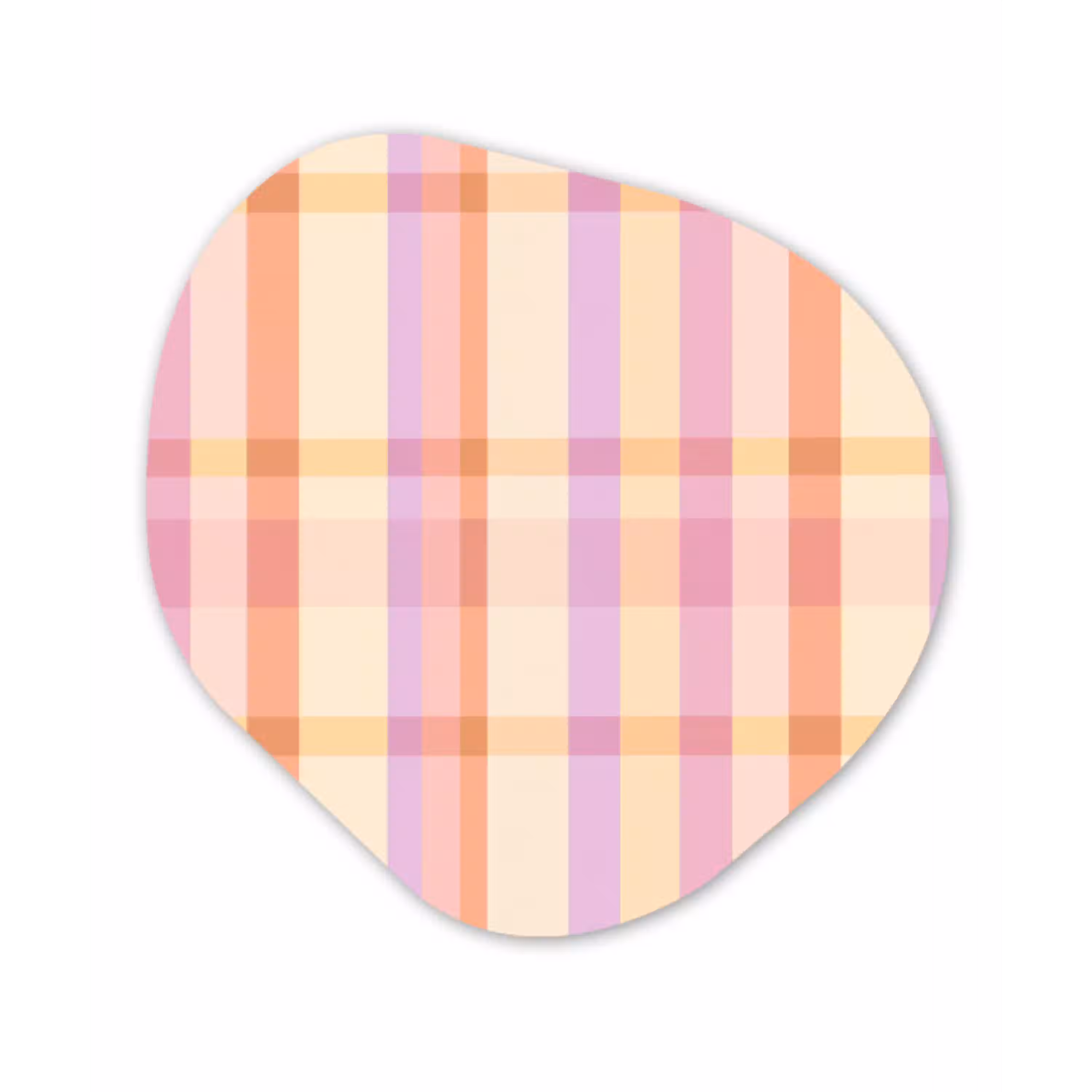 Pastel - uitpatroon - Geometrisch Wandcirkel Organisch Forex 3mm klein 629 -3d