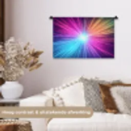 Abstract - Light - Burst - Modern - Colorful Wandkleed katoen klein -sfeer1