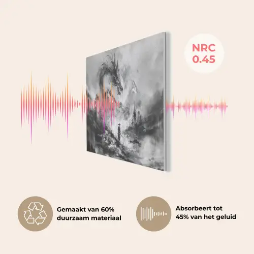 Krijger - Draak - Grijs PET vilt klein -USP_NL