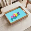 Blauw - Snoep - Regenboog Dienblad Rechthoek middel -sfeer1