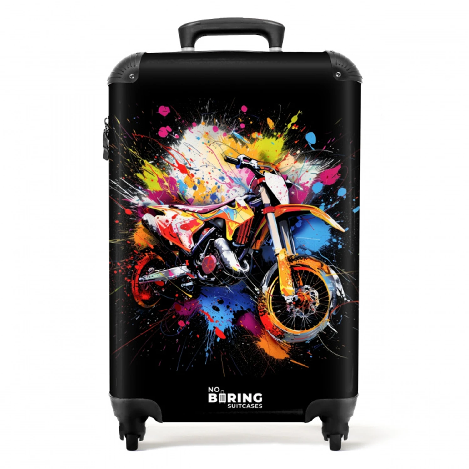 Motor met kleurrijke verf NBS - Handbagage koffer - Unisex middel -productfoto_recht