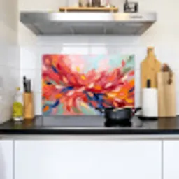 Bloemen - Abstract - Kunst - Modern Inductie beschemer met haakjes klein -sfeer2