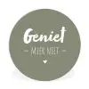 Spreuken - Geniet meer niet - Zomer - Tekst - Genieten Wandcirkel kunststof plaat 5mm dik klein -3d