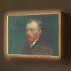 Kunst - Van Gogh - Oude meesters - Zelfportret Light Box met batterij (Wandlamp) middel -z3d_website