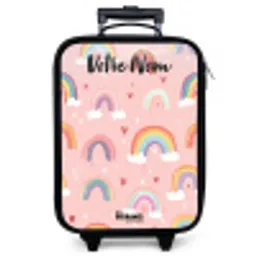 Regenboog - Patroon - Pastel Kinderkoffer - Zwart klein -zzz_website3d