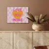 Valentijn - Love - Roze - Oranje PET vilt klein -sfeer4