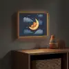Teddybeer - Maan - Wolken - Sterren Light Box met batterij (Wandlamp kind) middel -sfeer5_kind