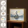 Buddha - Goud - Abstract - Modern Light Box met batterij (Wandlamp) middel -USP_websiteoverzichtNL