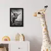Koeien - Schotse hooglander - Natuur - Dieren - Zwart wit fotolijst zwart zonder passe partout klein -usfeer4_kinderkamer