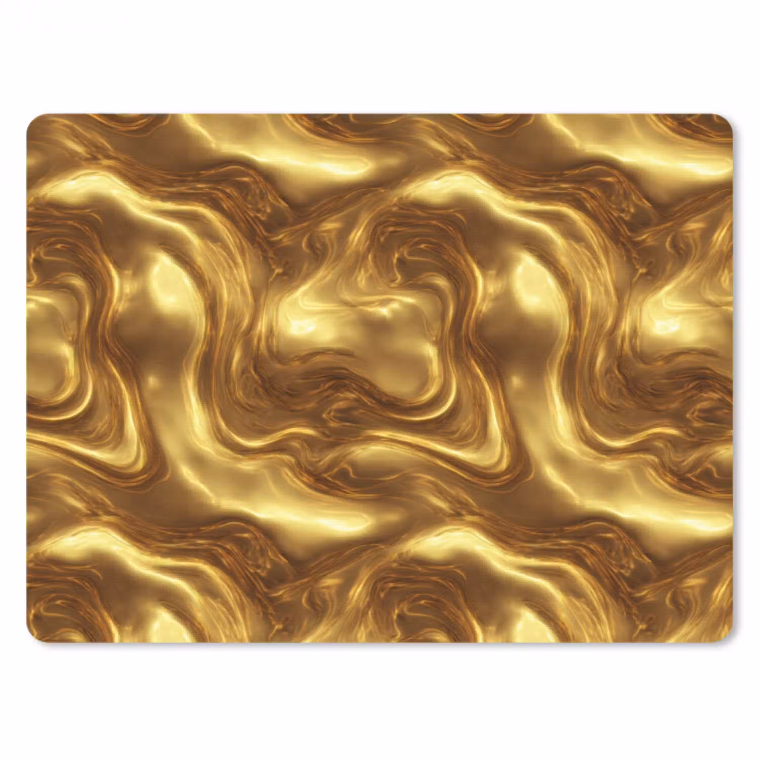Textuur - Vloeibaar - Organisch - Goud muismat rubber klein 262 -3d