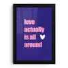 Tekst - Valentijn - Love - Blauw fotolijst zwart zonder passe partout klein -3d