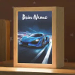 Auto - Blauw - Jongens - Kind Light Box met kabel (Kinderlampje) klein -zzz_3d_website