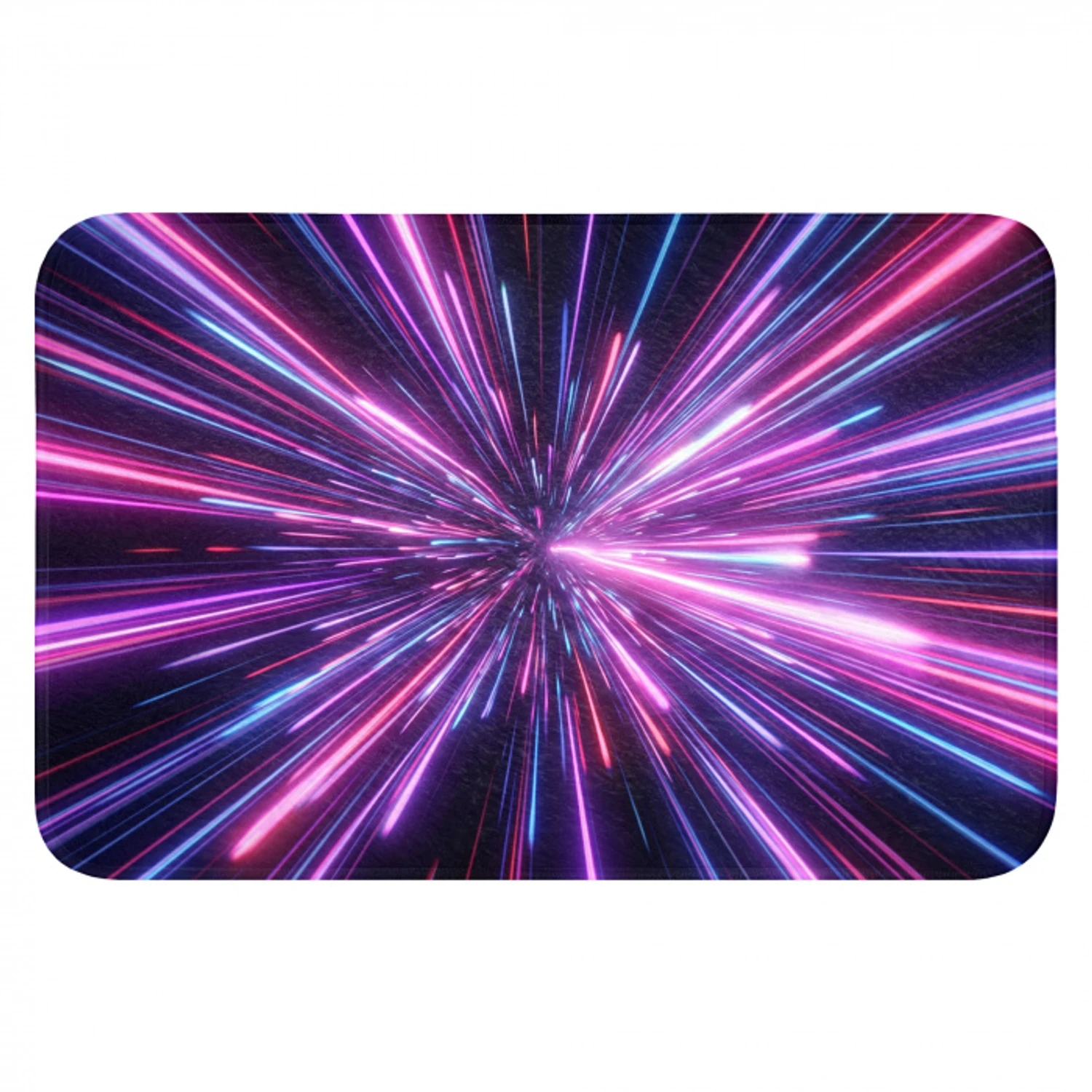 Lichtsnelheid - Ruimte - Roze - Paars Badmat klein -3d
