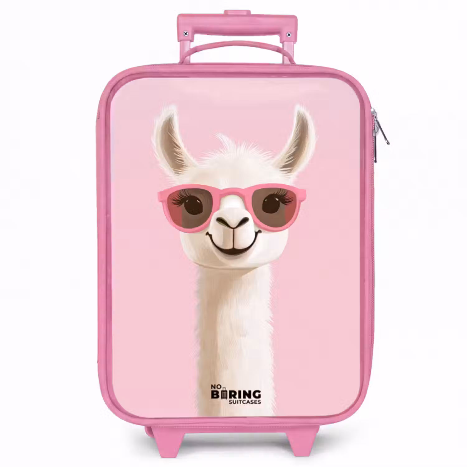 Kinderkoffer Rosa - Lama - Weiß - Sonnenbrille - Wimpern