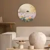 Viooltjes - bij - Zonlicht Akoestische PET Vilt - Rond klein -sfeer1