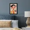 Vrouw - Bloemen - Pastel fotolijst zwart zonder passe partout klein -sfeer3